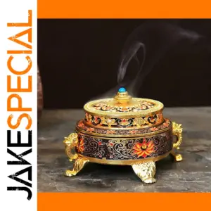 Elegant Copper Alloy Incense Burner for Home