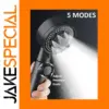 Black High-Pressure Shower Head with 5 Modes