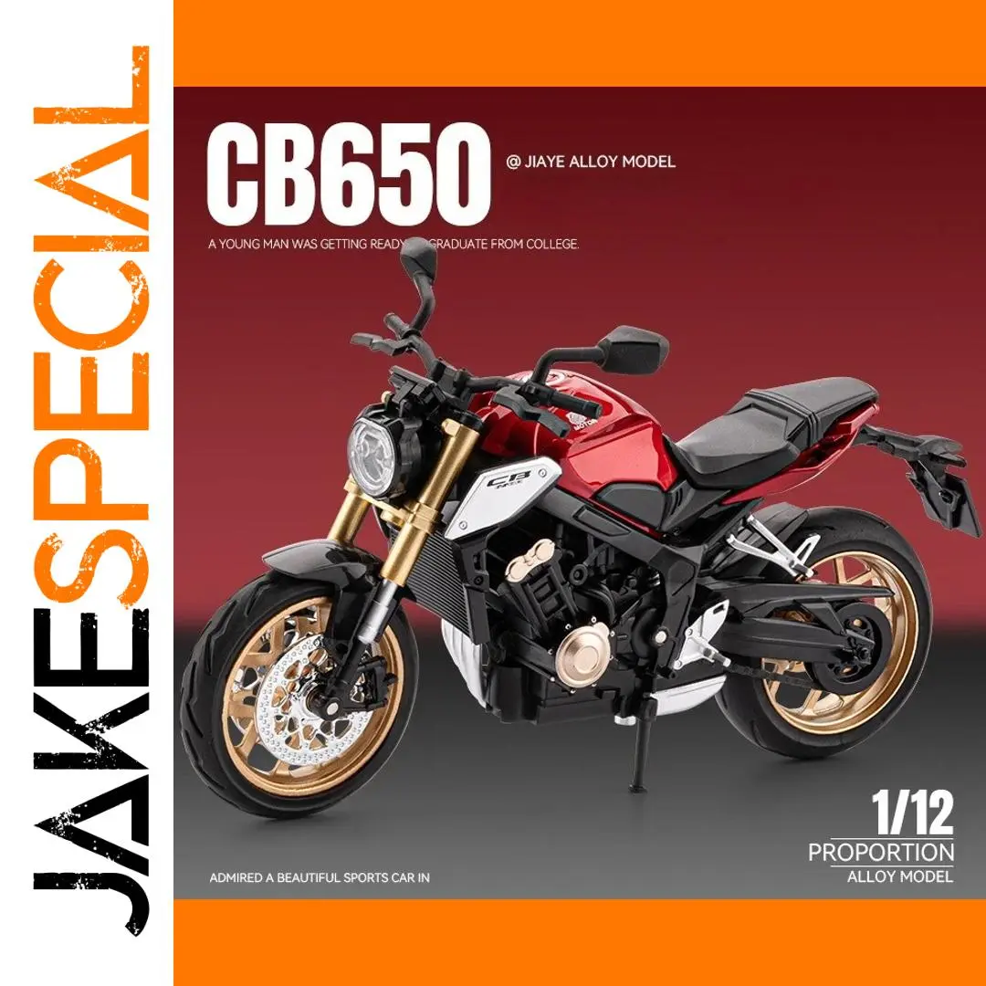 Red & Gray CB650 Diecast Motorcycle Model 1 Red & Gray CB650 Diecast Motorcycle Model