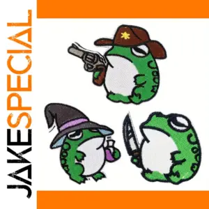 Creative Cartoon Frog Patch with Hook-and-Loop