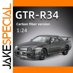 1:24 Scale Black GTR-R34 Model Car