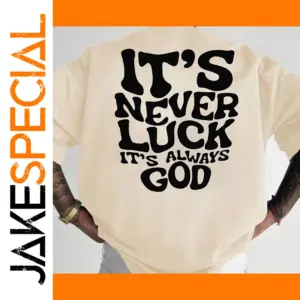 Men's Summer Cotton T-Shirt with Graphic Text