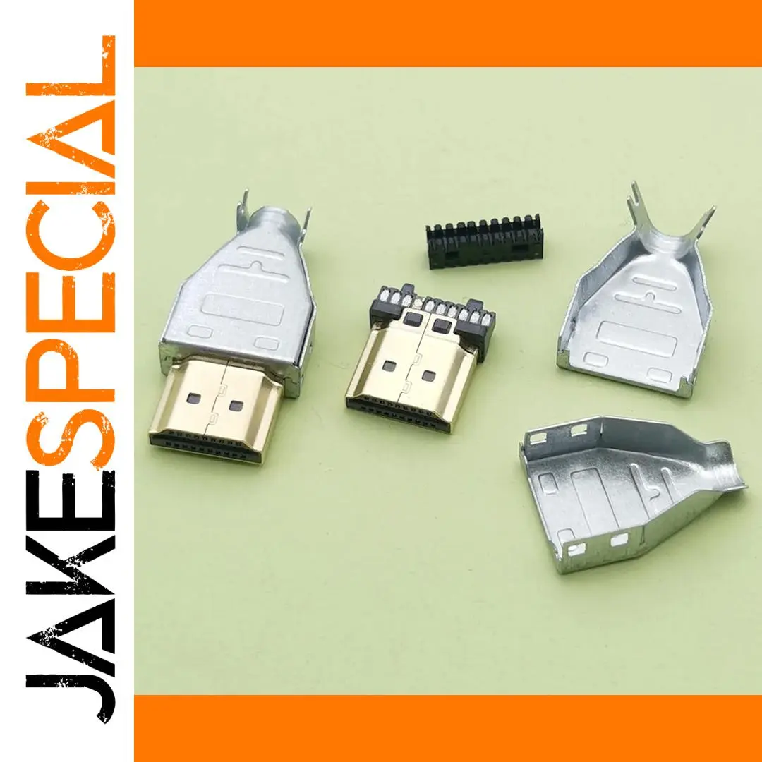 HDMI DIY Connector Kit with 20-Pin Gold-Plated Connectors 1 HDMI DIY Connector Kit with 20-Pin Gold-Plated Connectors