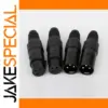 Black XLR Connectors Set for Audio Systems