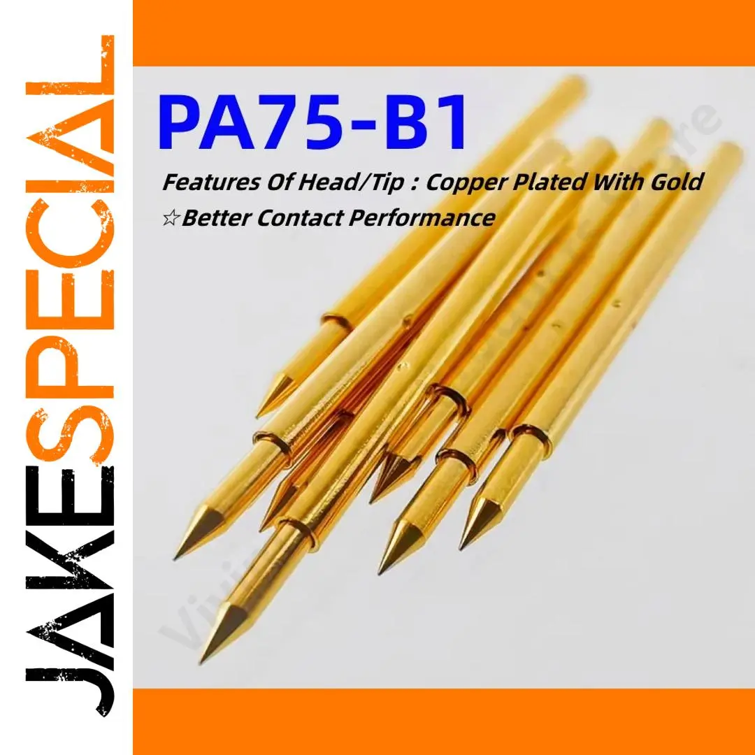 Spring Test Probe 16.3mm, Gold-Plated, 2A Rated 1 Spring Test Probe 16.3mm, Gold-Plated, 2A Rated