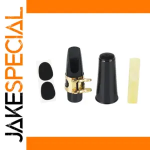 Black and Gold Alto Saxophone Mouthpiece Set