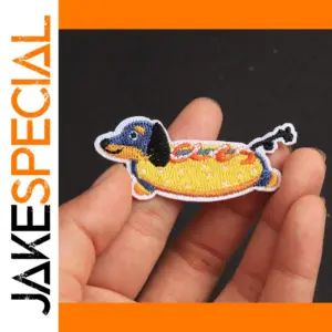 Set of 5 Little Short Dog Iron-on Patches