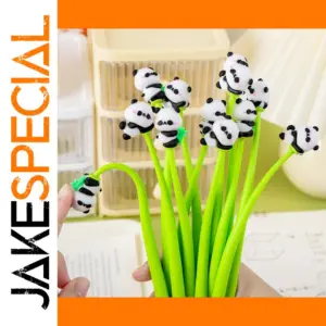 Set of 10 Neon Green Panda Swing Gel Pens