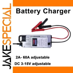 Adjustable 60A Lithium Battery Charger for 2S-4S
