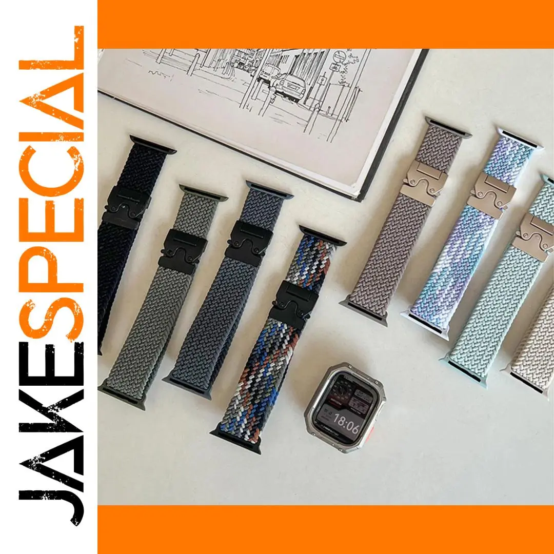 Braided Nylon Watch Band for Apple Watch 38-49mm 1 Braided Nylon Watch Band for Apple Watch 38-49mm