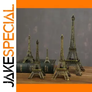 Vintage Eiffel Tower Metal Sculpture Set of Five