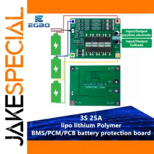 3S 25A Lithium Battery Protection Circuit Board