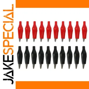 Premium 20 Alligator Test Clips Set 28mm