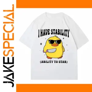 Playful Duck Graphic Cotton T-Shirt for Men