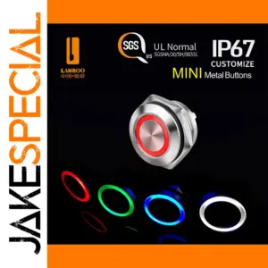 Ultra-Thin Stainless Steel Button Switch 12-22mm