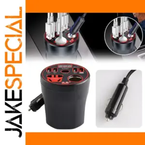 Black Matte Car Power Inverter with Dual Color Options