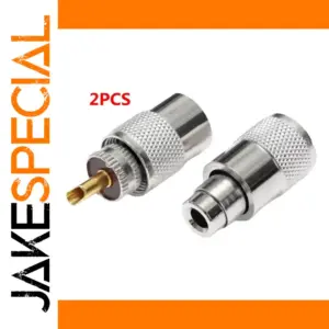 UHF Male PL259 Connectors Set (2 Pack)