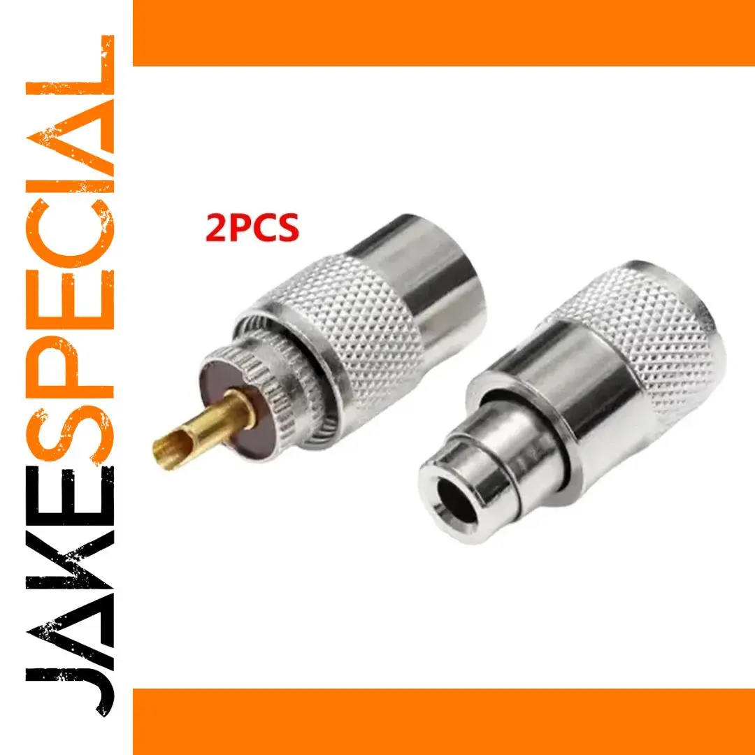 UHF Male PL259 Connectors Set (2 Pack) 1 UHF Male PL259 Connectors Set (2 Pack)