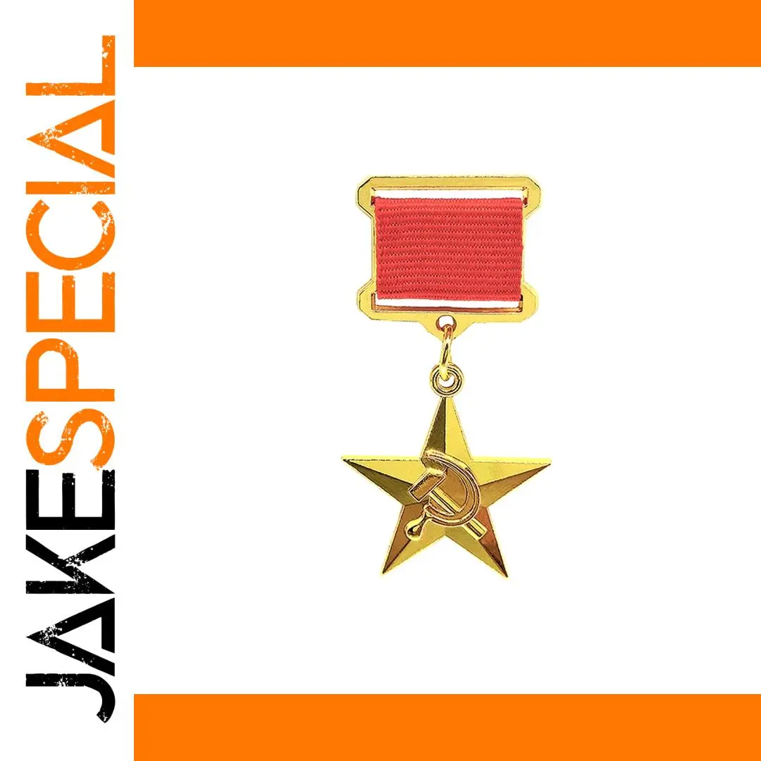 Soviet-Style Medal with Hammer and Sickle Emblem 1 Soviet-Style Medal with Hammer and Sickle Emblem