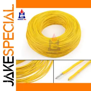 Bright Yellow 10m Flexible Stranded Electrical Wire