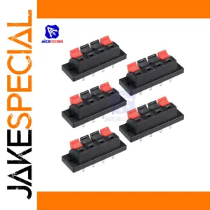 4-Way Stereo Speaker Terminal Connectors (Set of 5)