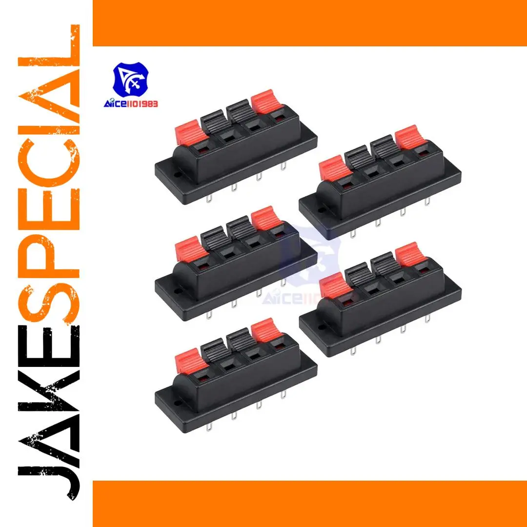 4-Way Stereo Speaker Terminal Connectors (Set of 5) 1 4-Way Stereo Speaker Terminal Connectors (Set of 5)
