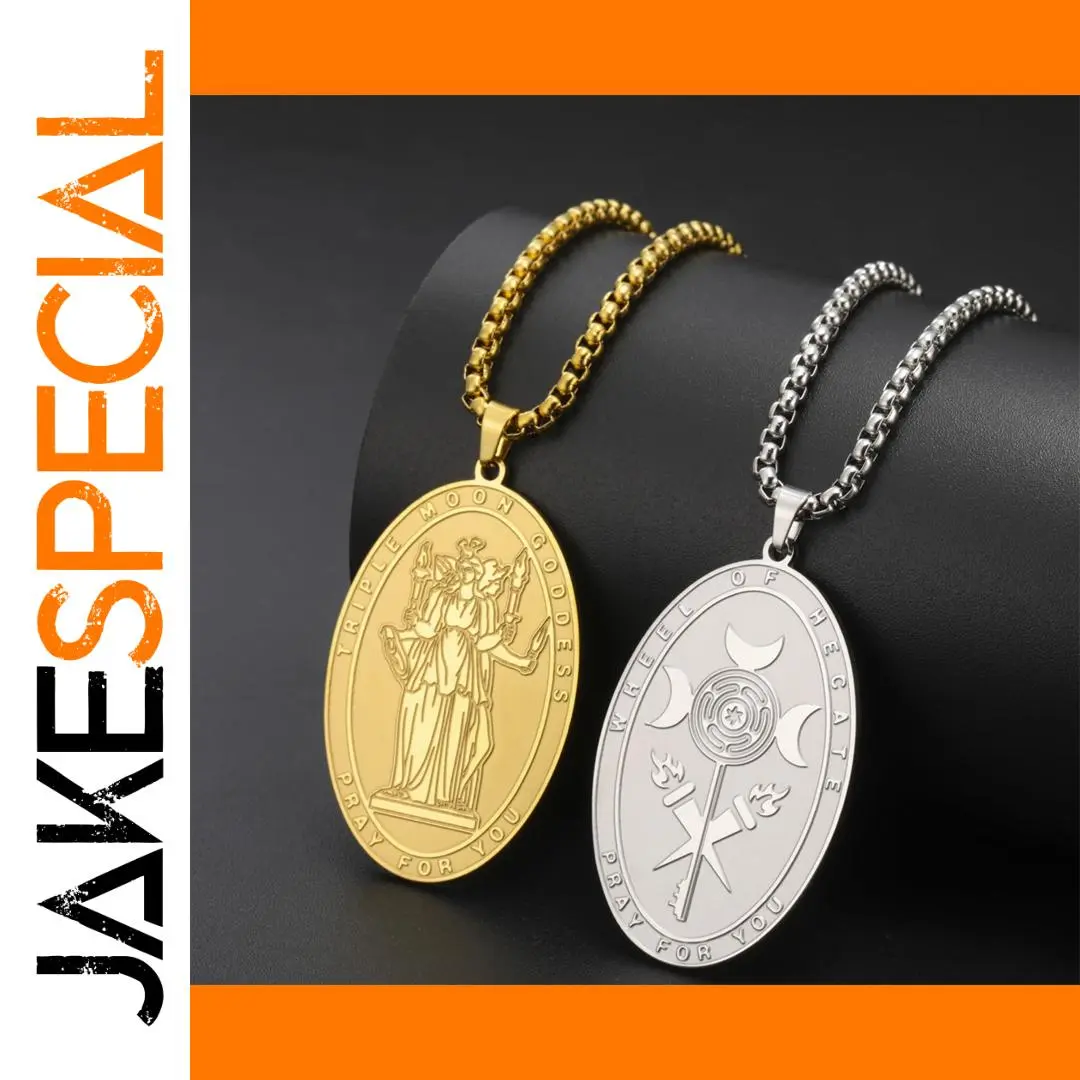 Stainless Steel Triple Moon Necklace 1 Stainless Steel Triple Moon Necklace