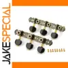 Vintage Gold and Black Guitar Tuning Heads Set