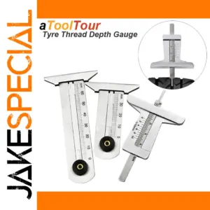Stainless Steel Tire Depth Gauge 0-60mm