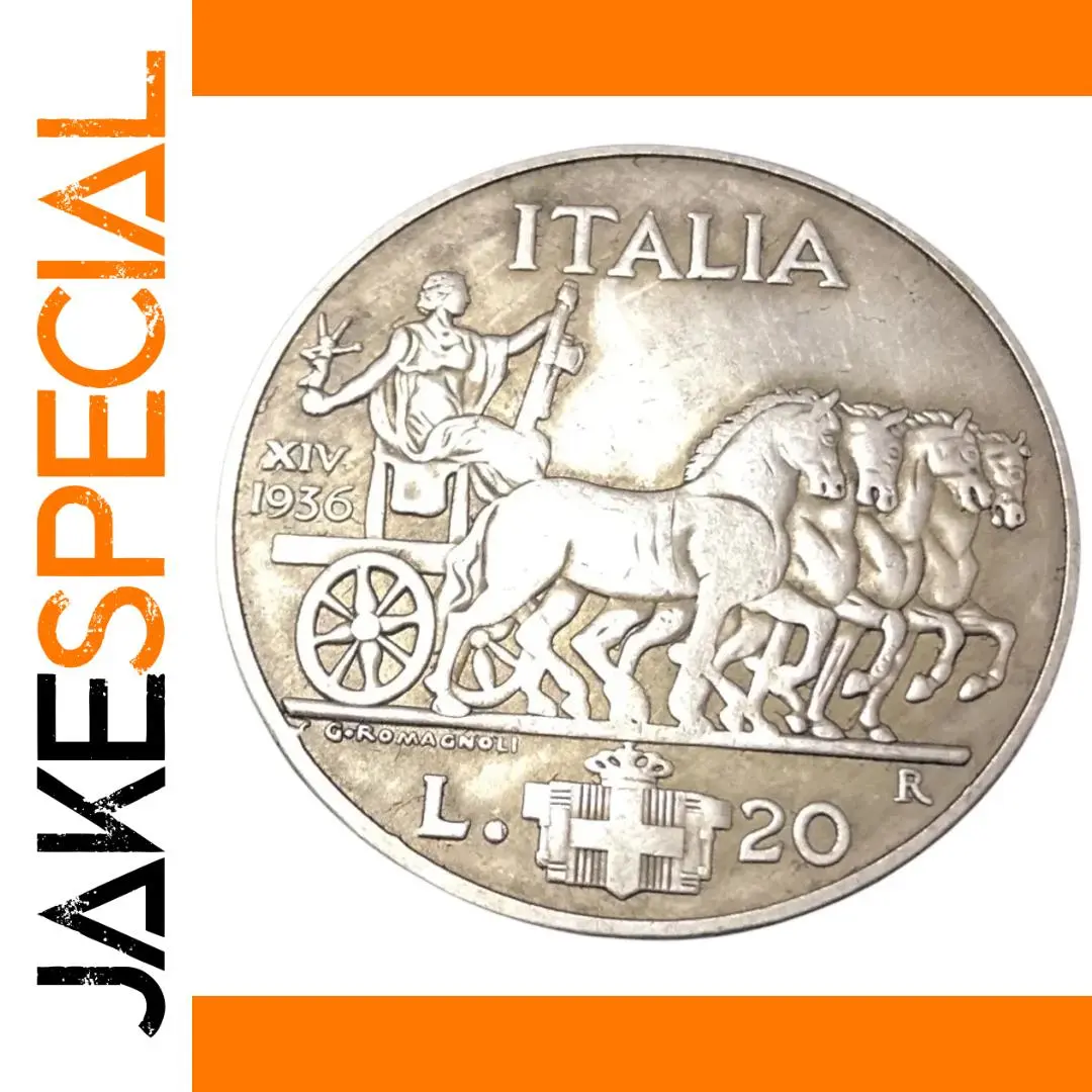 1936 Italy 20 Lire Vintage Replica Coin 1 1936 Italy 20 Lire Vintage Replica Coin