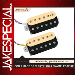 Black Humbucker Guitar Pickup Set with Adjustable Poles