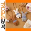 Plush Bunny Keychain in Vibrant Colors