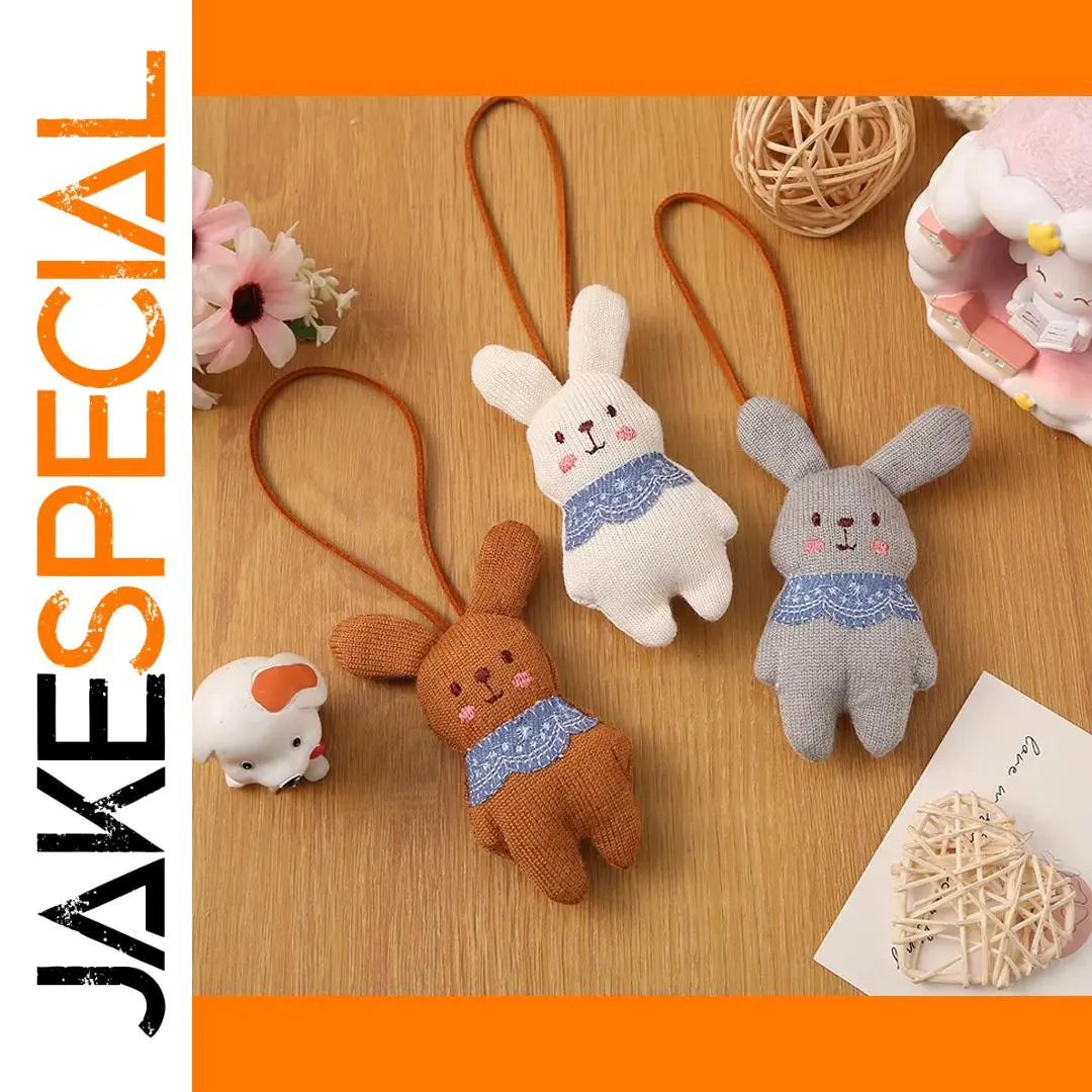 Plush Bunny Keychain in Vibrant Colors 1 Plush Bunny Keychain in Vibrant Colors