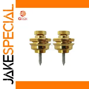 Gold Metal Guitar Strap Lock for Stability