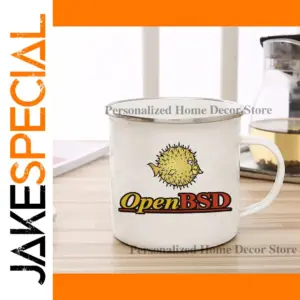 OpenBSD Pufferfish Themed Ceramic Mug