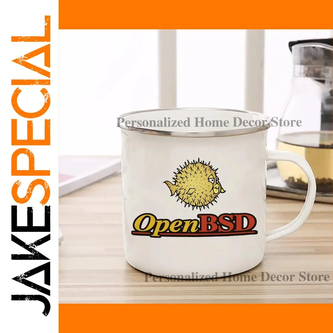 OpenBSD Pufferfish Themed Ceramic Mug 1 OpenBSD Pufferfish Themed Ceramic Mug