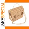 Charming House-Shaped Rattan Bag for Casual Wear