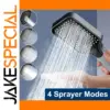 Modern Black Shower Head with Four Modes