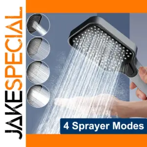 Modern Black Shower Head with Four Modes