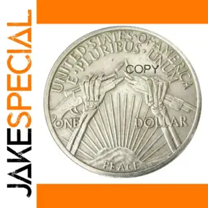 Vintage Hobo Peace Skull Coin Replica