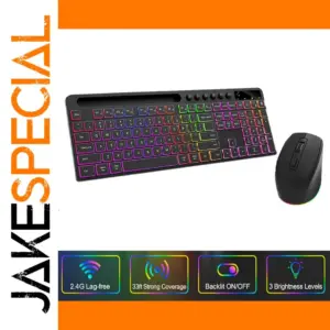 Multicolor Backlit Wireless Keyboard & Mouse Set