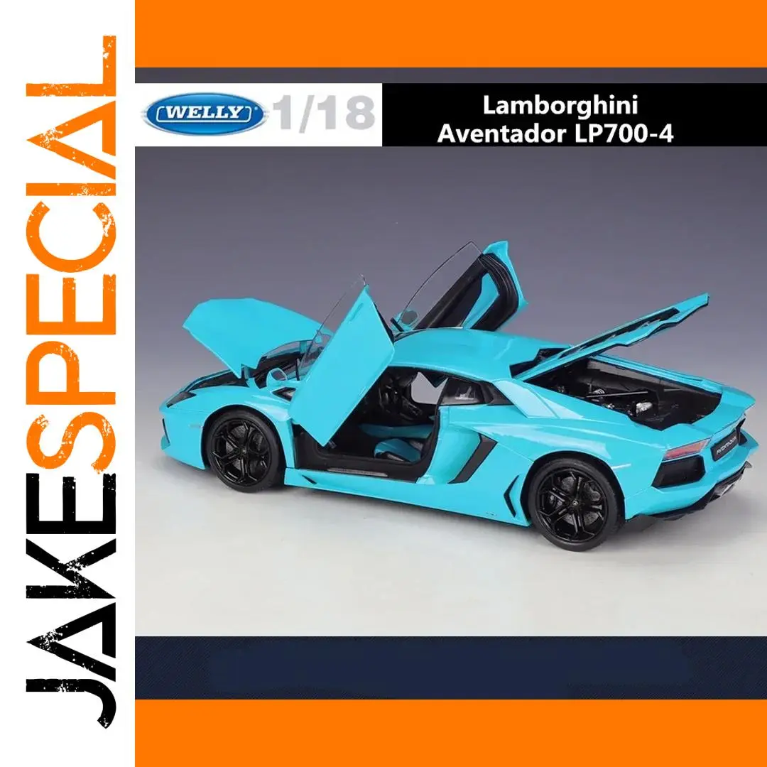 Blue Lamborghini Aventador LP700-4 Model 1:18 Scale 1 Blue Lamborghini Aventador LP700-4 Model 1:18 Scale