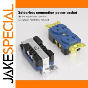Durable Blue & Yellow Power Outlet Unit