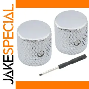 Steel Flat-Top Control Knobs for Guitars and Basses