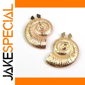 Gold Conch Shell Cufflinks for Men