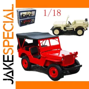 1/18 Scale Vintage Jeep Willys MB Diecast Model