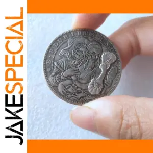 Vintage Copper Morgan Coin with Patriotic Design