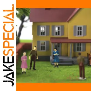 50-Piece Miniature Figures for Railway Scenes