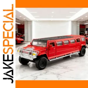 Red 1:32 Diecast Hummer H2 Limousine Model