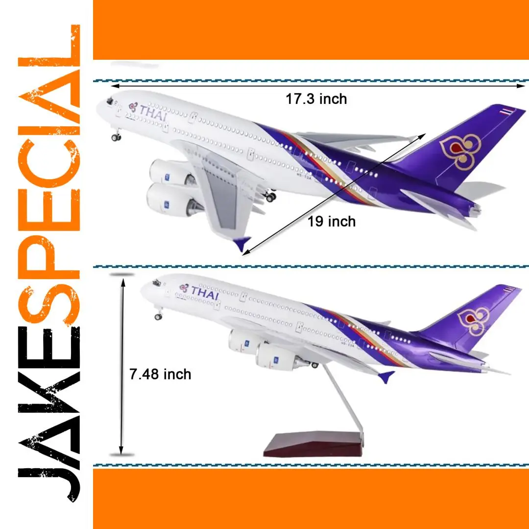 Airbus A380 47cm Scale Model with LED Option 1 Airbus A380 47cm Scale Model with LED Option